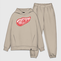 Мужской костюм оверсайз Detroit Red Wings, цвет: миндальный