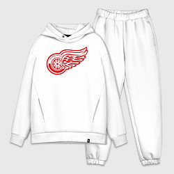 Мужской костюм оверсайз Detroit Red Wings, цвет: белый