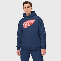 Мужской костюм оверсайз Detroit Red Wings, цвет: тёмно-синий — фото 2