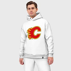 Мужской костюм оверсайз Calgary Flames, цвет: белый — фото 2
