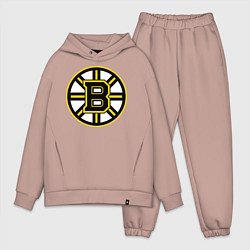 Мужской костюм оверсайз Boston Bruins, цвет: пыльно-розовый