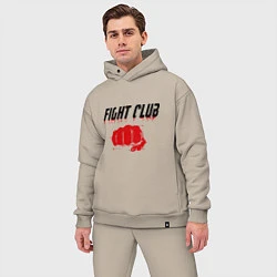 Мужской костюм оверсайз Fight Club, цвет: миндальный — фото 2