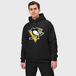 Мужской костюм оверсайз Pittsburgh Penguins: Malkin 71, цвет: черный — фото 2