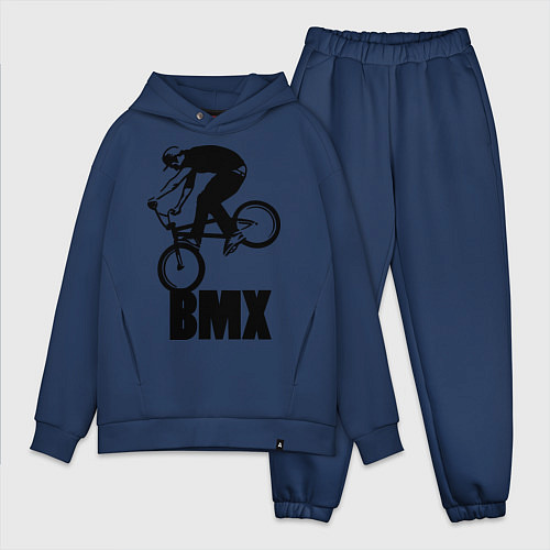Мужской костюм оверсайз BMX 3 / Тёмно-синий – фото 1