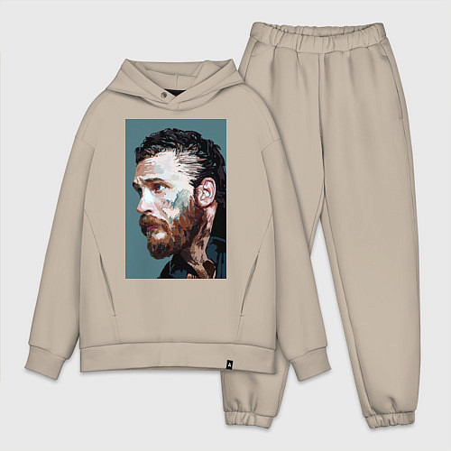 Мужской костюм оверсайз Том Харди Ван Гога / Миндальный – фото 1