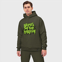 Мужской костюм оверсайз Bring me the horizon, цвет: хаки — фото 2