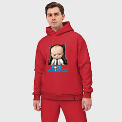 Мужской костюм оверсайз Boss Baby, цвет: красный — фото 2