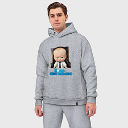 Мужской костюм оверсайз Boss Baby, цвет: меланж — фото 2