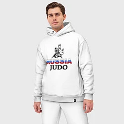 Мужской костюм оверсайз Russia judo, цвет: белый — фото 2