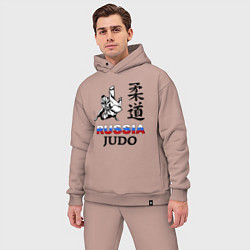 Мужской костюм оверсайз Russia Judo, цвет: пыльно-розовый — фото 2