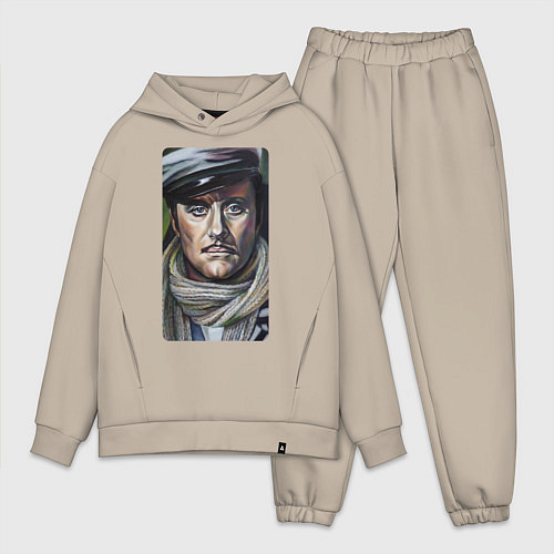 Мужской костюм оверсайз Остап Бендер: портрет / Миндальный – фото 1