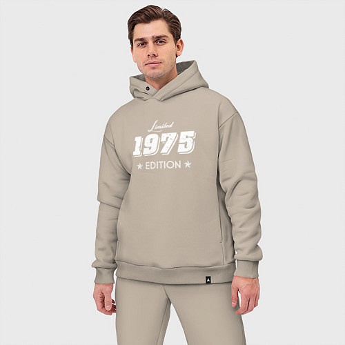 Мужской костюм оверсайз Limited Edition 1975 / Миндальный – фото 3