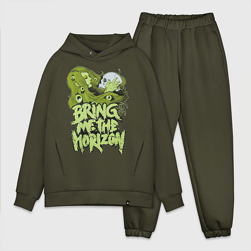 Мужской костюм оверсайз Bring Me The Horizon: Green Girl / Хаки – фото 1