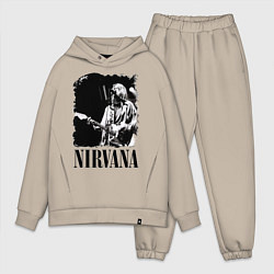 Мужской костюм оверсайз Black Nirvana, цвет: миндальный