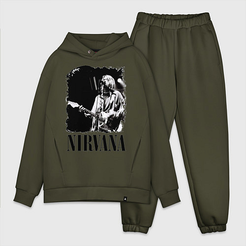 Мужской костюм оверсайз Black Nirvana / Хаки – фото 1