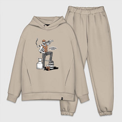 Мужской костюм оверсайз Бутлегер, цвет: миндальный