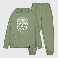 Мужской костюм оверсайз AC/DC: Run For Your Life, цвет: авокадо