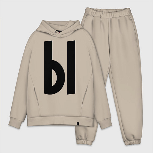 Мужской костюм оверсайз Мы (Ы) / Миндальный – фото 1