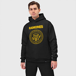 Мужской костюм оверсайз Ramones, цвет: черный — фото 2