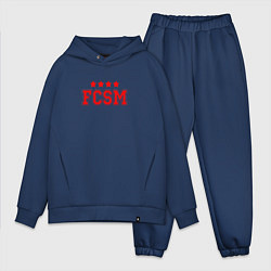 Мужской костюм оверсайз FCSM Club, цвет: тёмно-синий