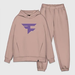 Мужской костюм оверсайз Faze Clan Ultraviolet, цвет: пыльно-розовый