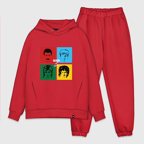 Мужской костюм оверсайз Queen Hot Space / Красный – фото 1