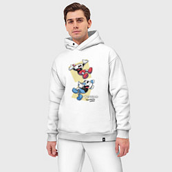 Мужской костюм оверсайз Cuphead Friends, цвет: белый — фото 2