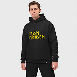 Мужской костюм оверсайз Iron Maiden цвета черный — фото 2