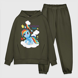 Мужской костюм оверсайз Rainbow Dash, цвет: хаки