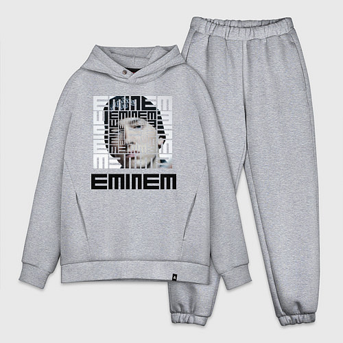 Мужской костюм оверсайз Eminem labyrinth / Меланж – фото 1