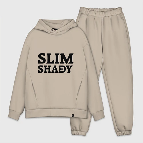 Мужской костюм оверсайз Slim Shady: Big E / Миндальный – фото 1