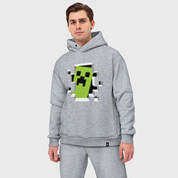 Мужской костюм оверсайз Crash Minecraft, цвет: меланж — фото 2