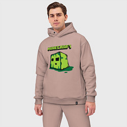 Мужской костюм оверсайз Minecraft Creeper, цвет: пыльно-розовый — фото 2