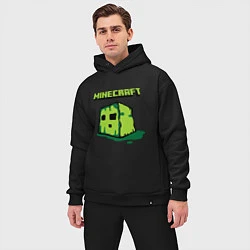 Мужской костюм оверсайз Minecraft Creeper, цвет: черный — фото 2