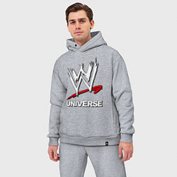 Мужской костюм оверсайз WWE universe, цвет: меланж — фото 2