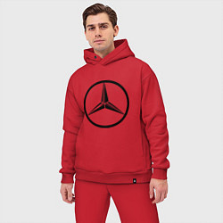 Мужской костюм оверсайз Mercedes-Benz logo, цвет: красный — фото 2