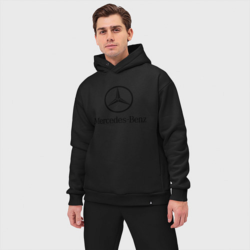 Мужской костюм оверсайз Logo Mercedes-Benz / Черный – фото 3