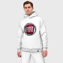 Мужской костюм оверсайз FIAT logo, цвет: белый — фото 2