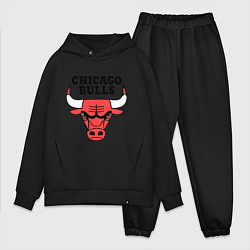 Мужской костюм оверсайз Chicago Bulls, цвет: черный