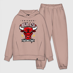 Мужской костюм оверсайз Chicago Bulls est. 1966, цвет: пыльно-розовый