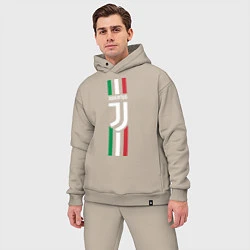 Мужской костюм оверсайз FC Juventus: Italy, цвет: миндальный — фото 2