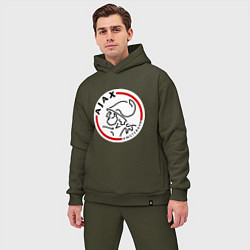 Мужской костюм оверсайз Ajax FC, цвет: хаки — фото 2