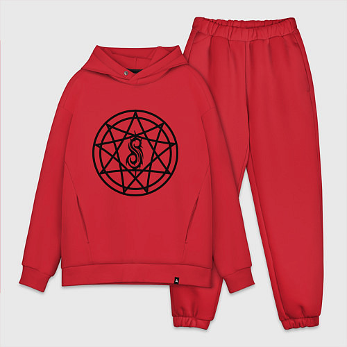 Мужской костюм оверсайз Slipknot Pentagram / Красный – фото 1