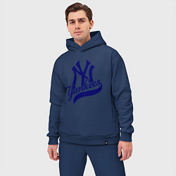 Мужской костюм оверсайз NY - Yankees, цвет: тёмно-синий — фото 2