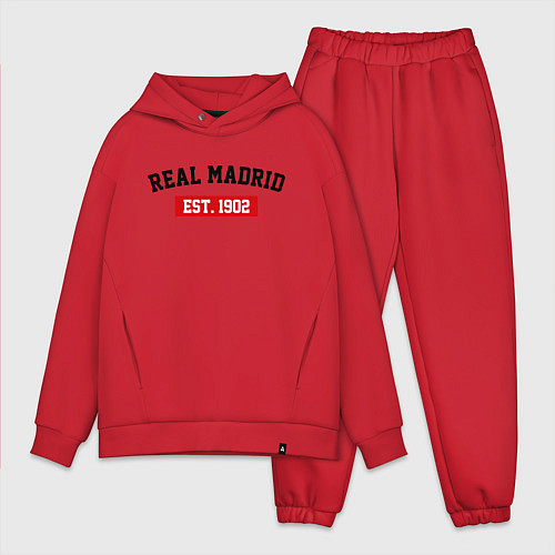 Мужской костюм оверсайз FC Real Madrid Est. 1902 / Красный – фото 1