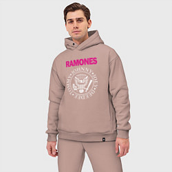 Мужской костюм оверсайз Ramones Boyband, цвет: пыльно-розовый — фото 2