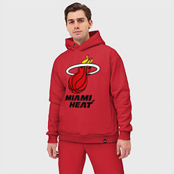 Мужской костюм оверсайз Miami Heat-logo, цвет: красный — фото 2