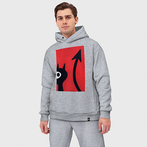 Мужской костюм оверсайз Дьявольская Люси / Меланж – фото 3