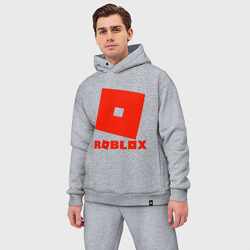 Мужской костюм оверсайз Roblox Logo / Меланж – фото 3