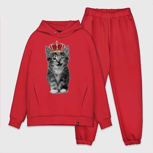 Мужской костюм оверсайз Meow kitten / Красный – фото 1